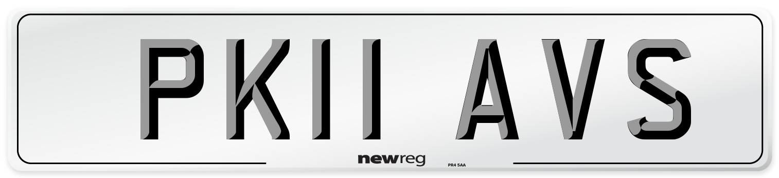 PK11 AVS Number Plate from New Reg